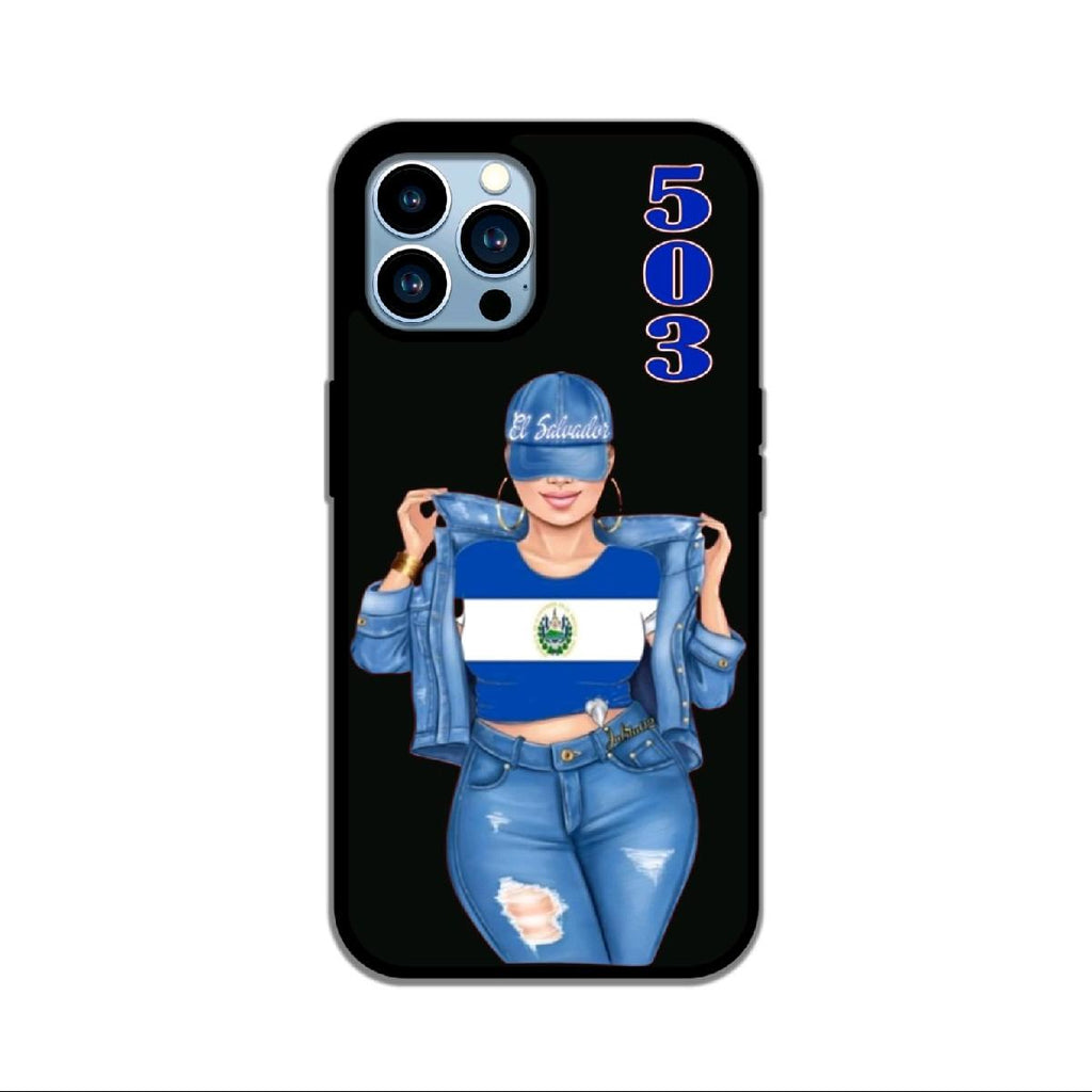 El Salvador 503 Phone Case Latina Style with Salvadoran Flag Design Durable Material Secure Fit Easy Clean Cultural Pride Gift