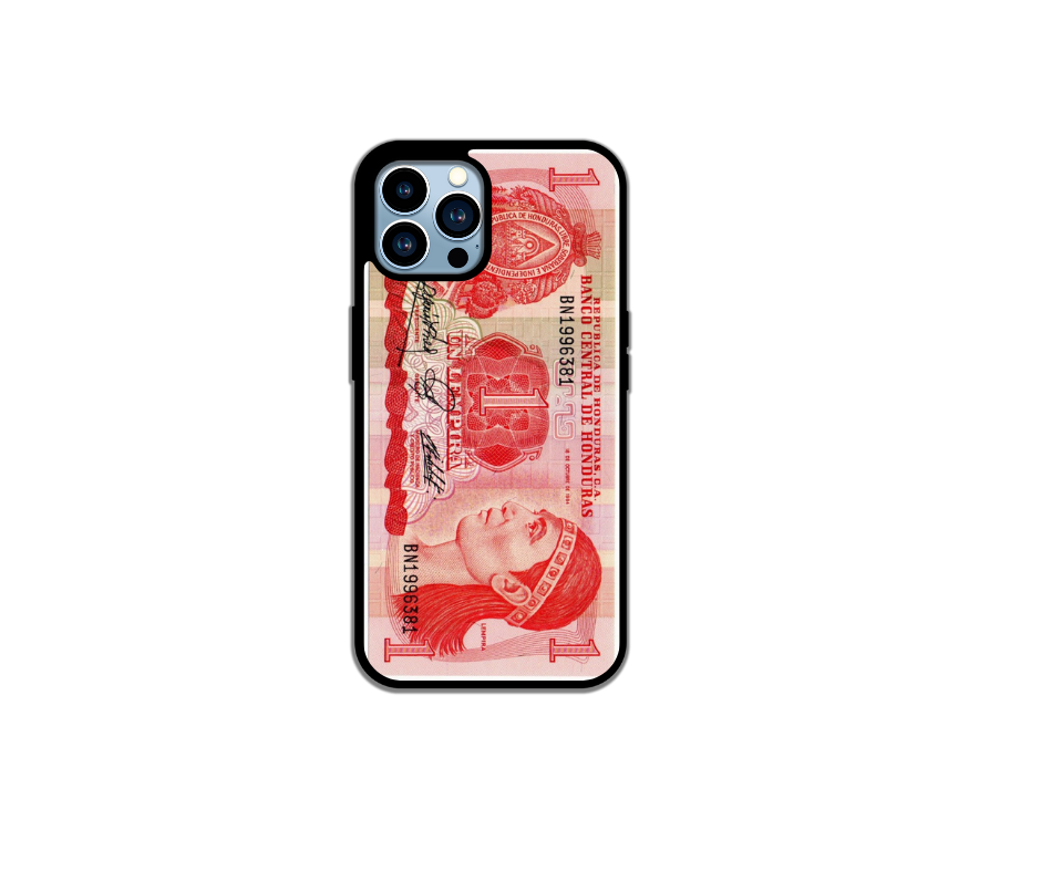 Honduras Money Case 1 Lempiras Design for iPhone & Samsung Practical Cash Storage Unique Phone Case