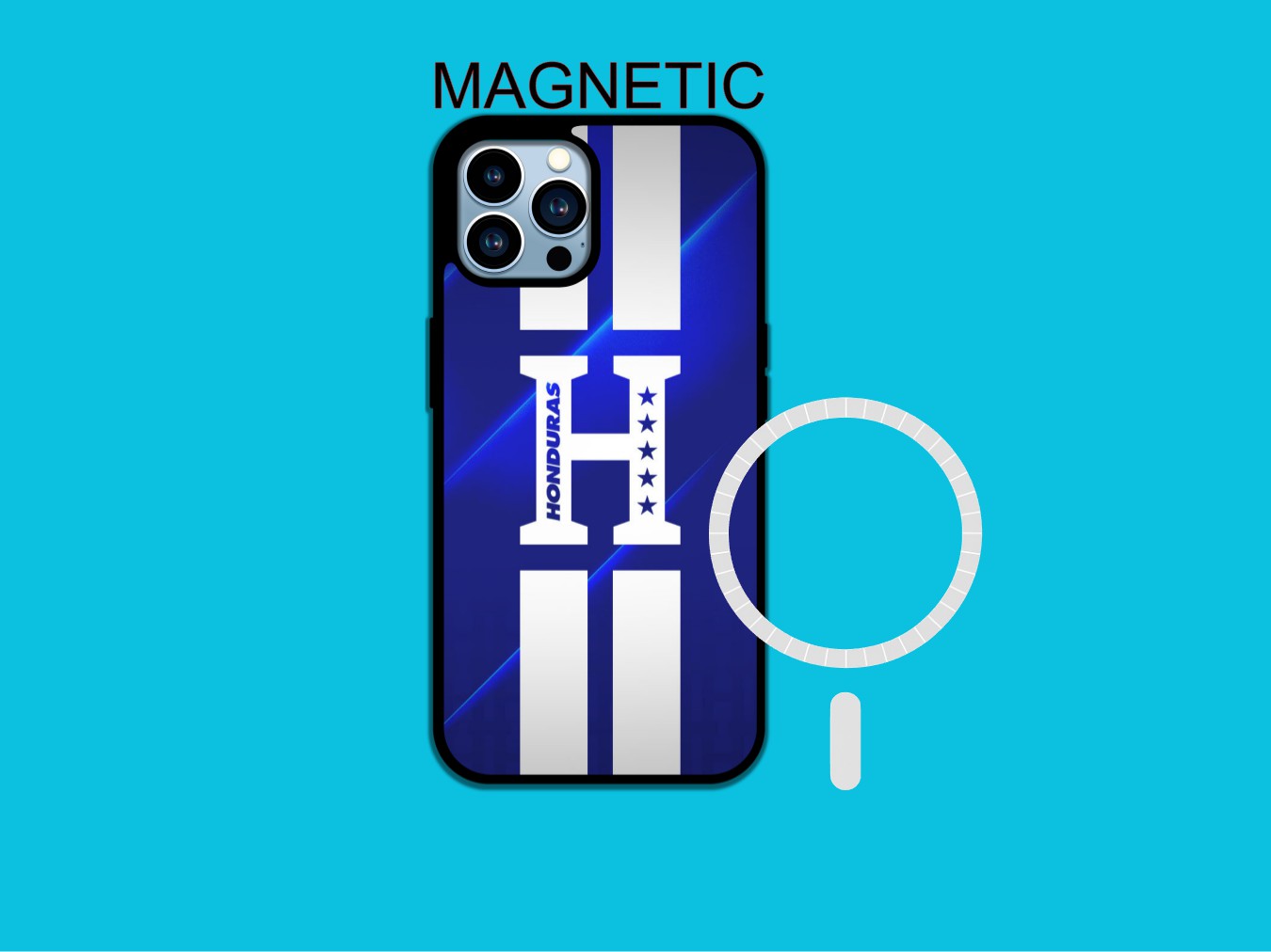 Honduras "H" Phone Case – Premium Shock-Resistant Durable Material & Catracho Style Protection