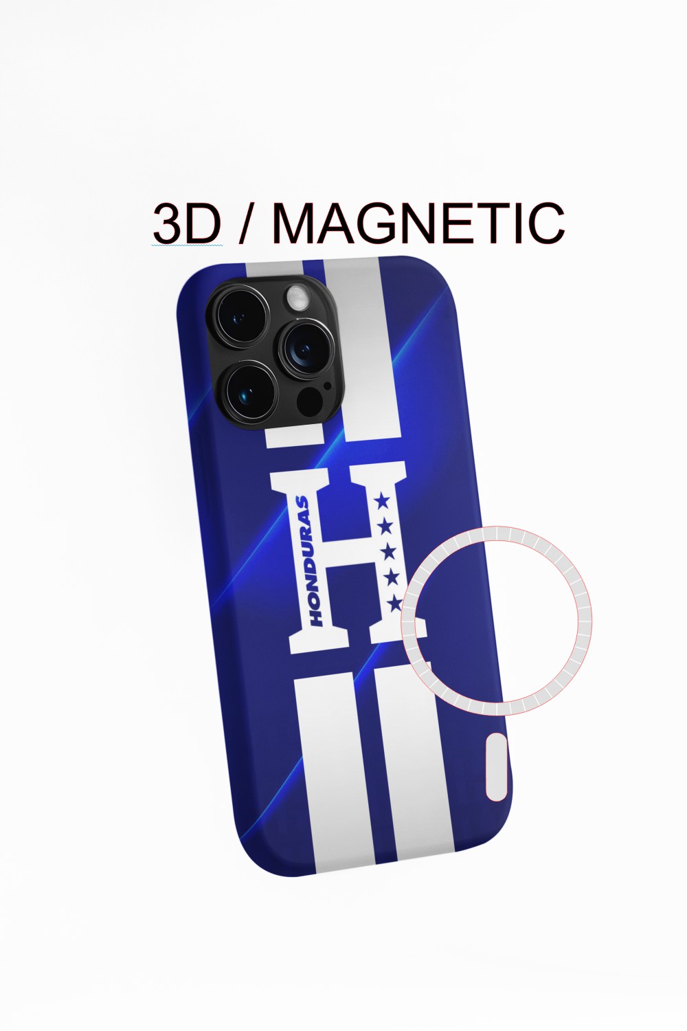 Honduras "H" Phone Case – Premium Shock-Resistant Durable Material & Catracho Style Protection