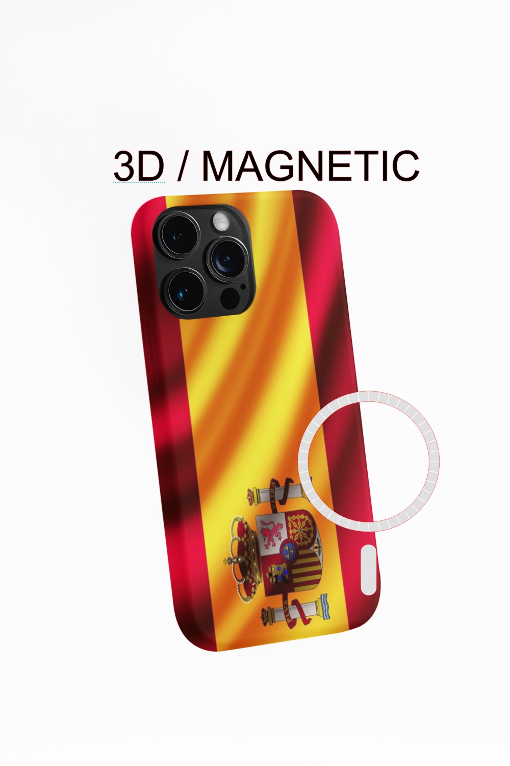 Spain Flag Phone Case Premium Protection & Spanish Pride HD Colors Shock Resistant Durable Material Slim Lightweight Perfect Fit for iPhone