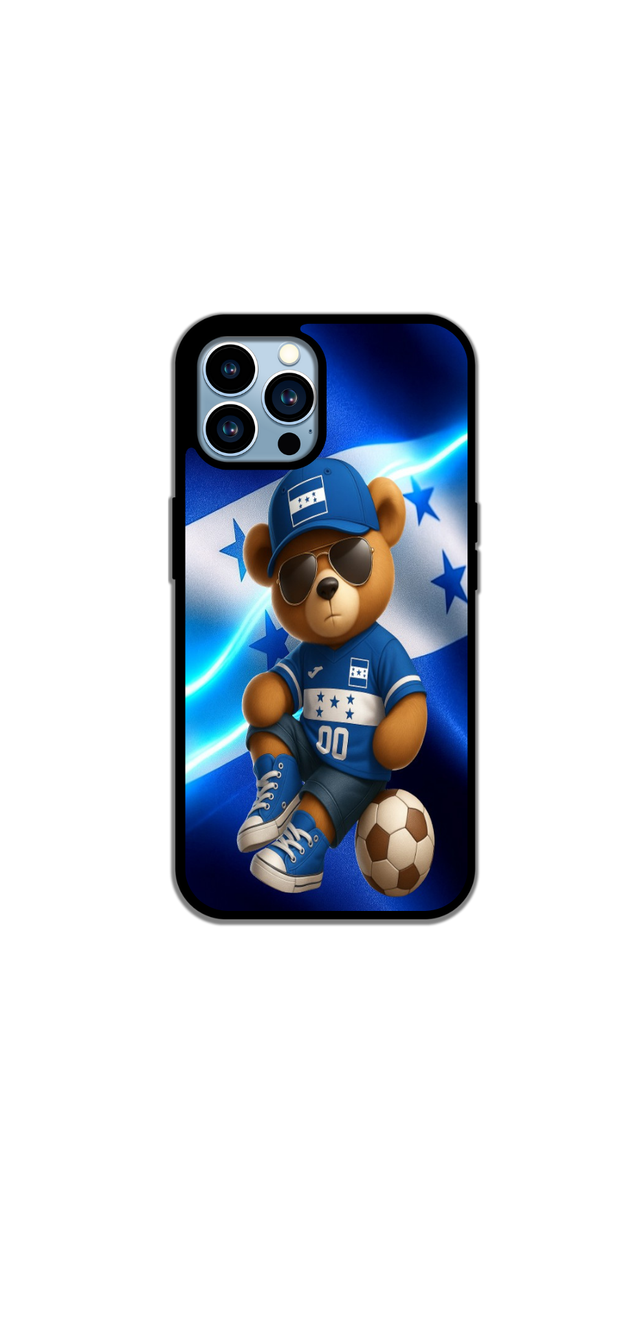 Honduras Phone Case  | Cute Bear Soccer Design | 3D Protective Case for iPhone & Samsung | Catracho Style