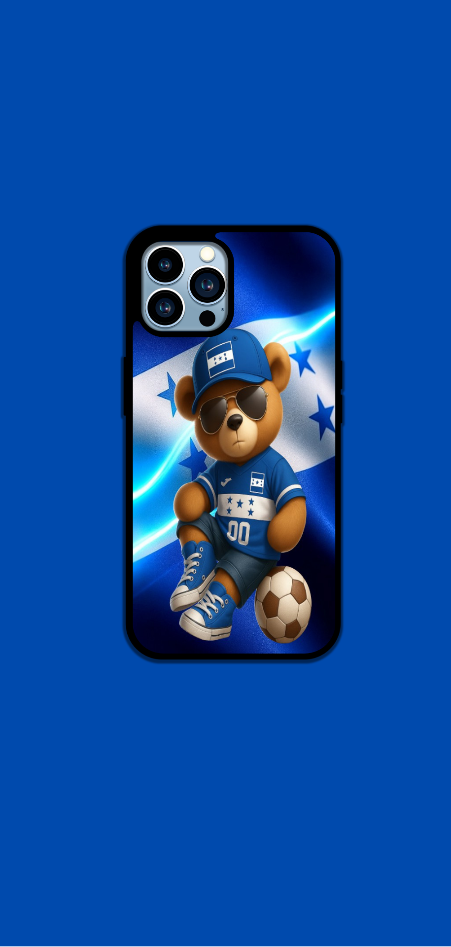 Honduras Phone Case  | Cute Bear Soccer Design | 3D Protective Case for iPhone & Samsung | Catracho Style