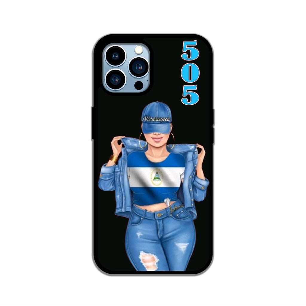Nicaragua 505 Phone Case Latina Style Nicaraguan Flag Design Durable Protective Fashionable Gift for Nicaraguan Queens