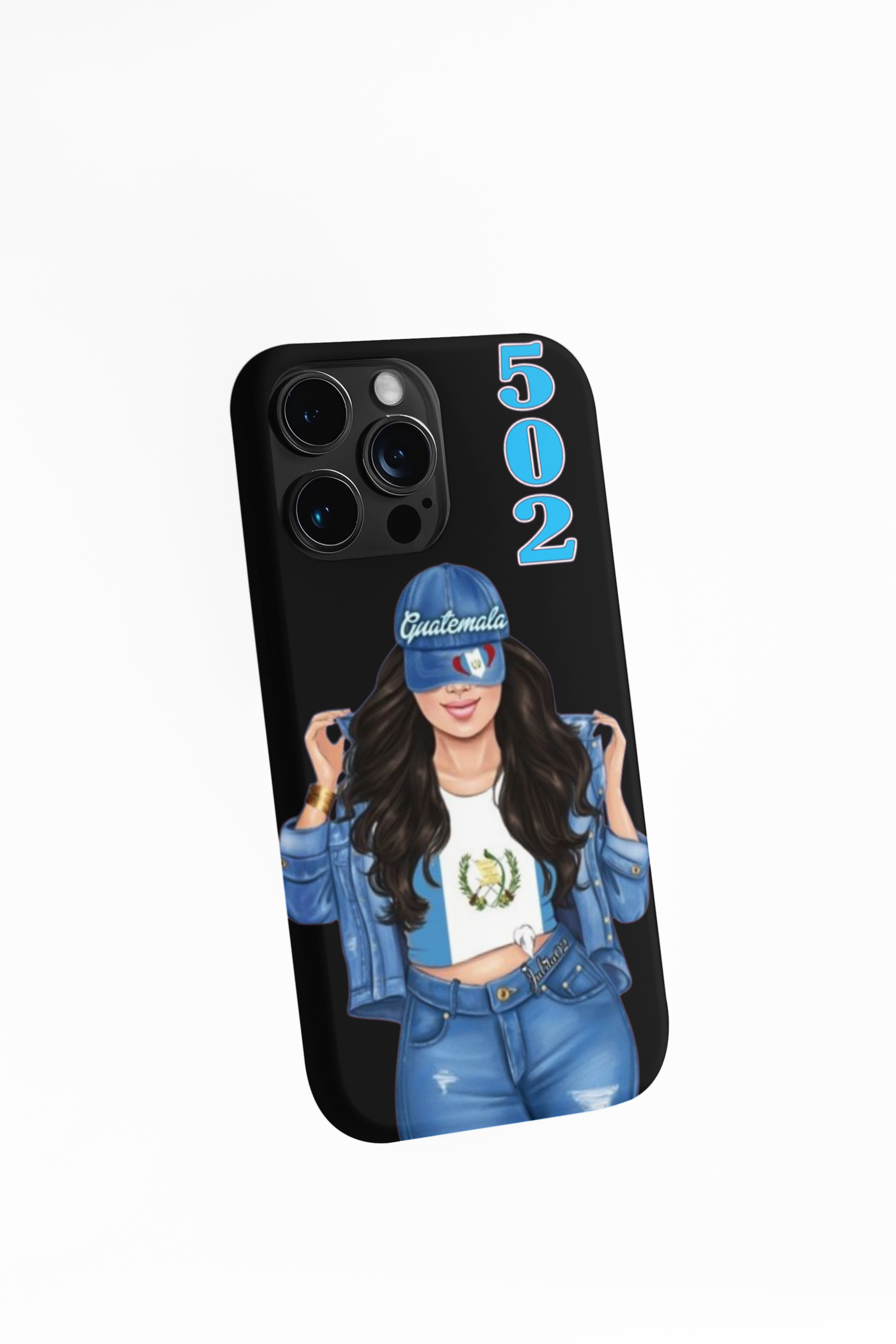 Guatemala 502 Phone Case Latina Style Guatemalan Flag Design Durable Materials Secure Fit Easy to Clean Cultural Pride