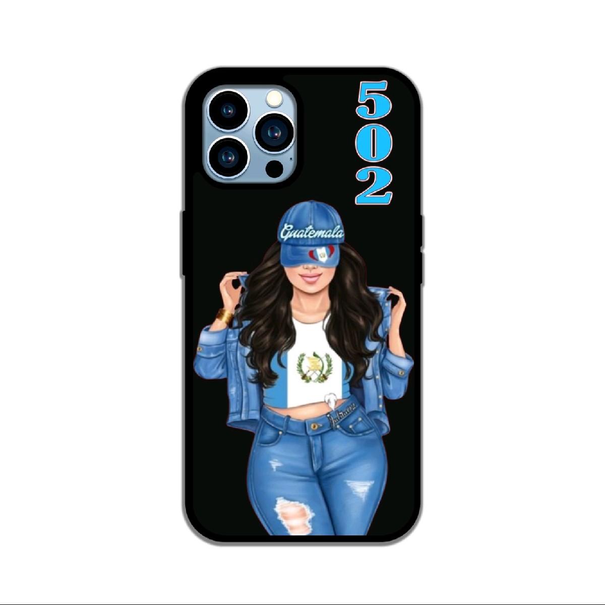 Guatemala 502 Phone Case Latina Style Guatemalan Flag Design Durable Materials Secure Fit Easy to Clean Cultural Pride