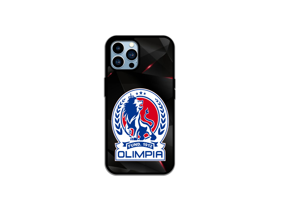 Olimpia Phone Case - Premium Protection with Iconic Lion Crest & Modern Black Geometric Design for Club Olimpia Fans - Durable Shock-Resistant & Perfect Fit