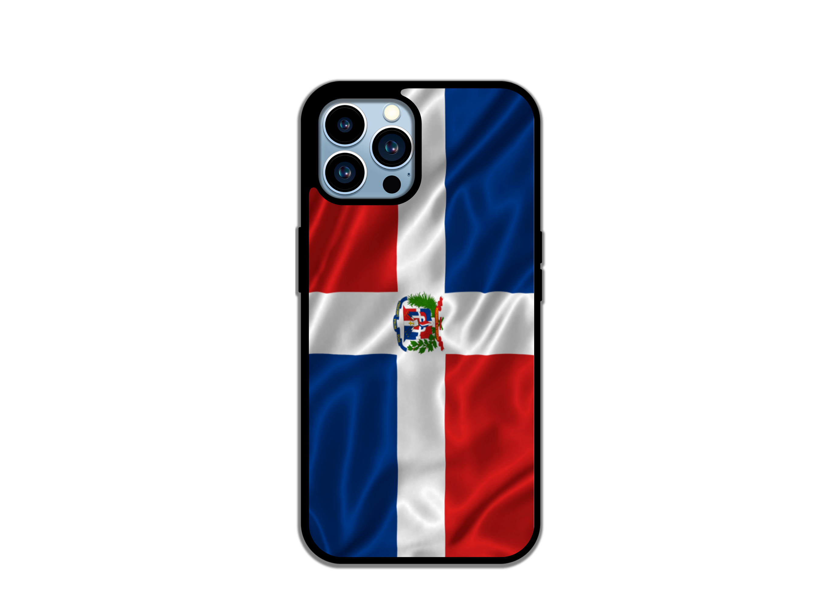 Dominican Republic Flag Phone Case Premium Protection & Dominican Pride HD Colors Shock Resistant Durable Material Slim Lightweight Comfortable Grip Perfect Fit for iPhone