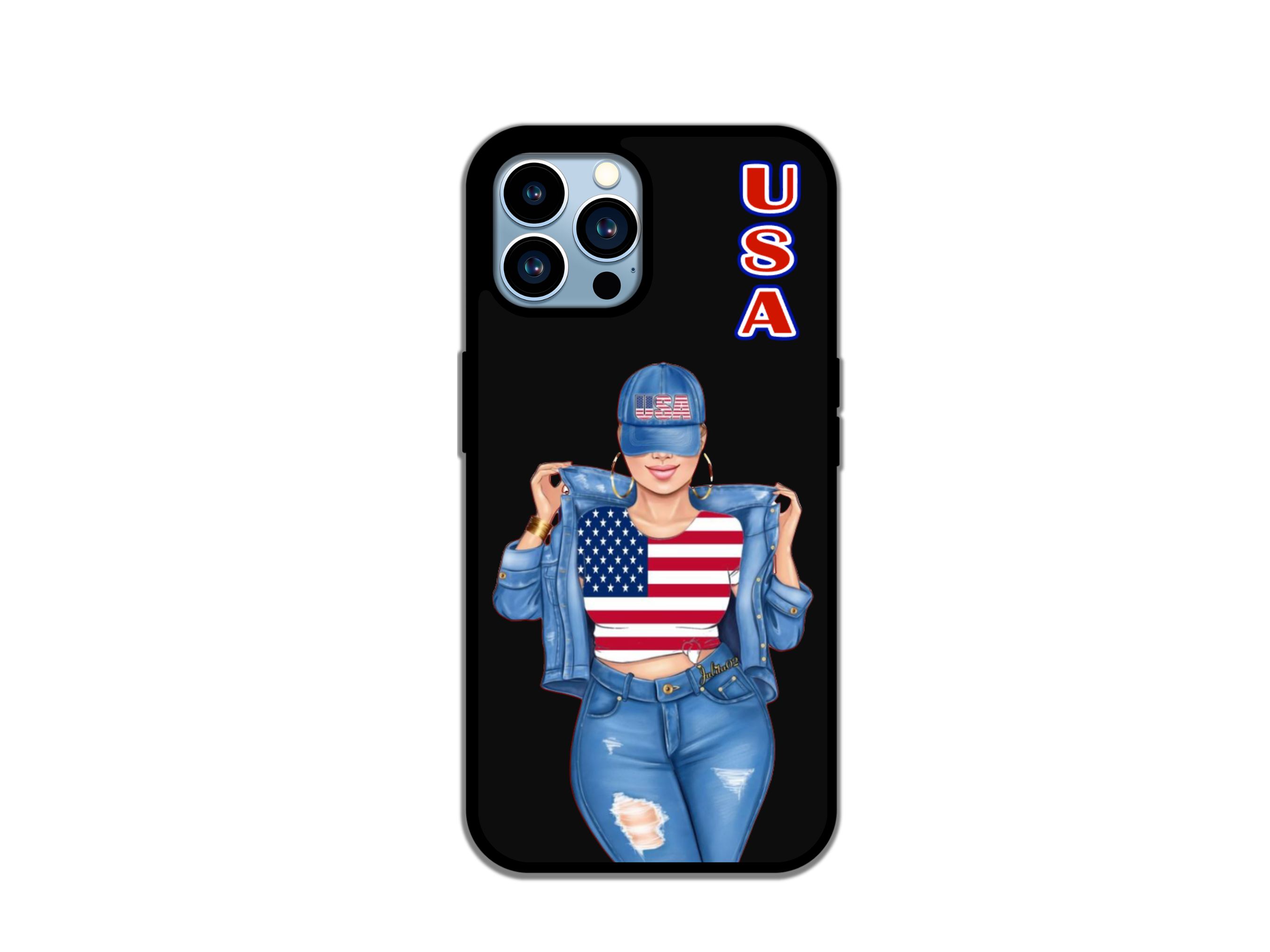 USA American Flag Phone Case – Patriotic Latina Style Design